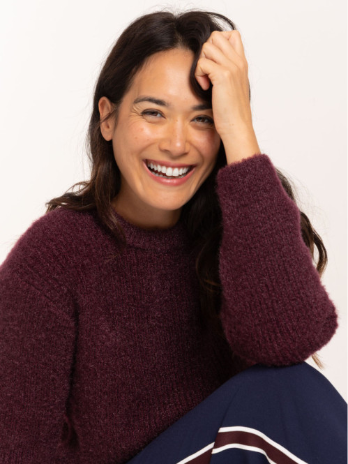 Pull doux dark figue femme