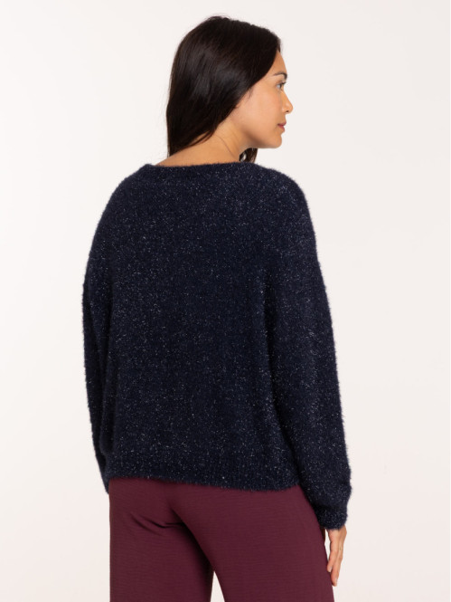 Pull col V dentelle...