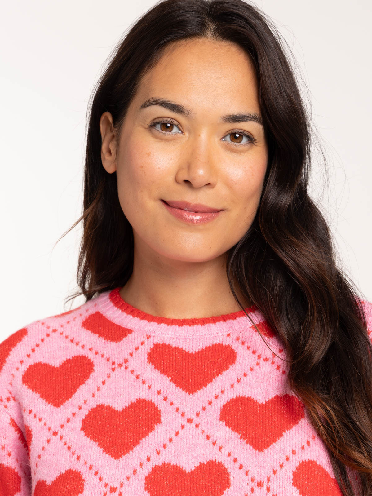 Pull motif coeur all over femme Pull motif coeur all over femme