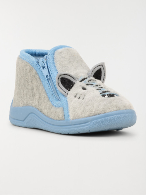 Chaussons gris zèbre garçon (18-23) Chaussons gris zèbre garçon (18-23)