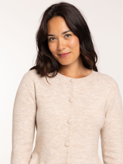 Gilet coupe basque beige...
