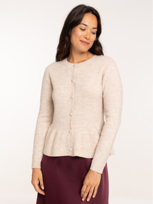 Gilet coupe basque beige...