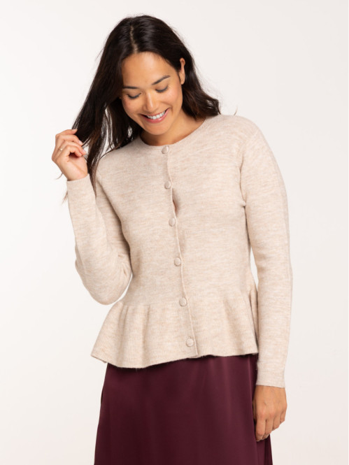 Gilet coupe basque beige...