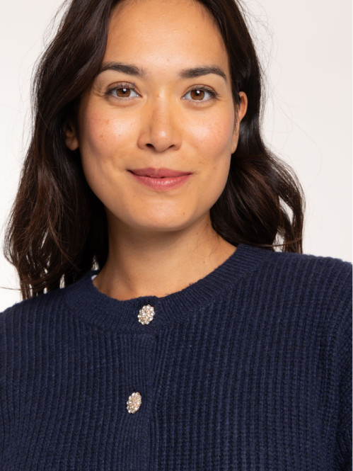 Gilet boutons bijoux femme