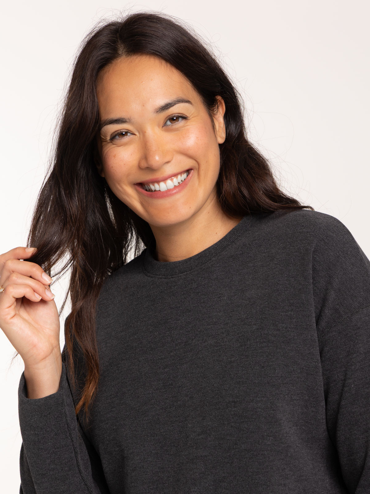 T-shirt gris anthracite chiné femme T-shirt gris anthracite chiné femme