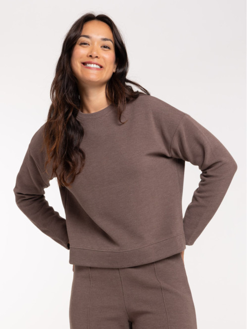 T-shirt femme marron chiné...