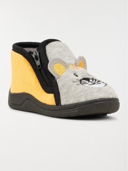 Chaussons montants chat garçon (19-23) Chaussons montants chat garçon (19-23)