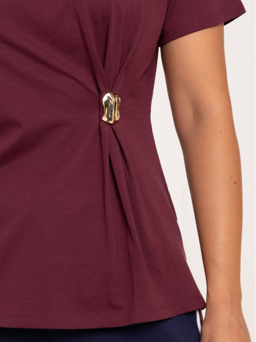 T-shirt détail bijou devant...