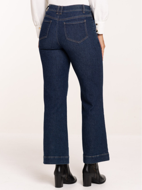 Jean wide leg brut femme