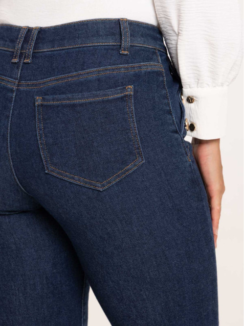 Jean wide leg brut femme