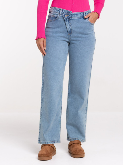 Jean baggy double stone femme
