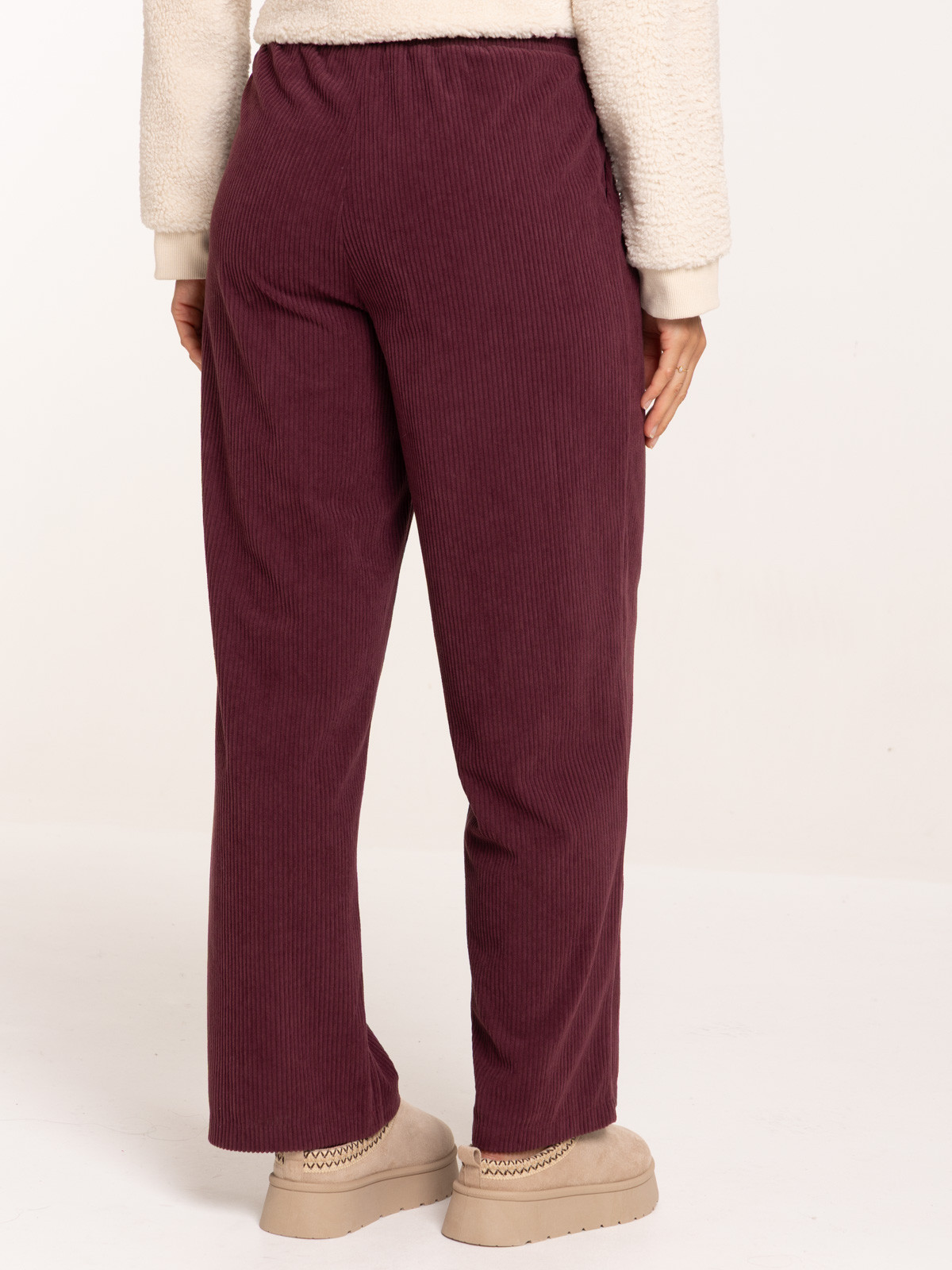 Pantalon velours large femme