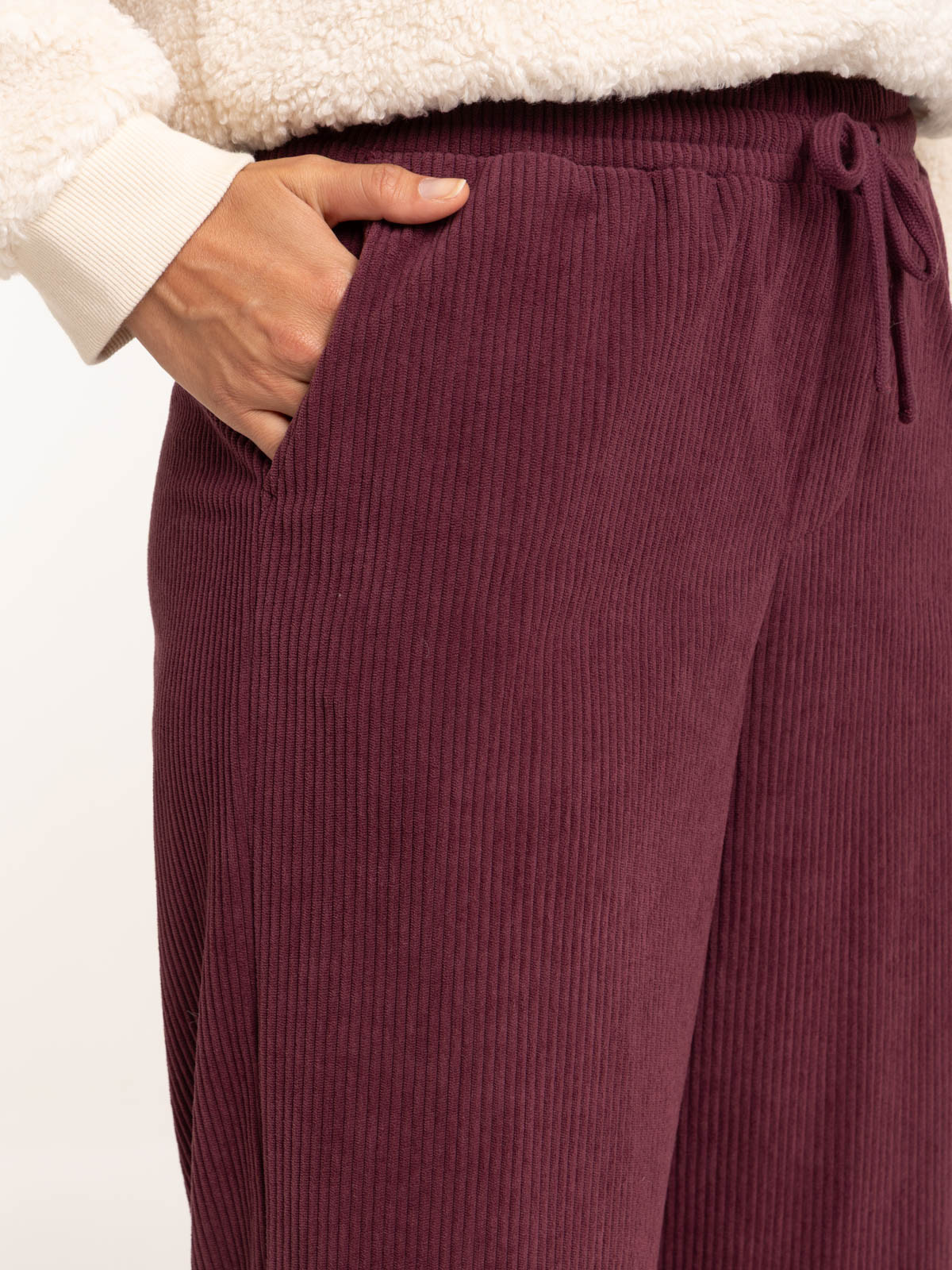 Pantalon velours large femme