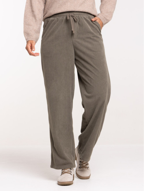Pantalon large velours...