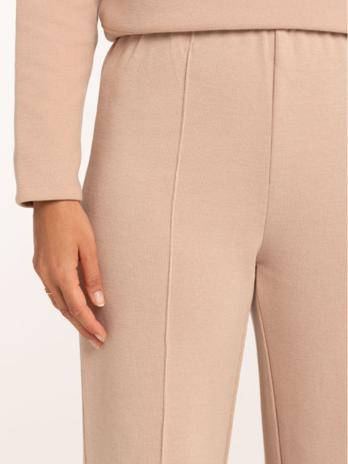 Pantalon large côtelé femme