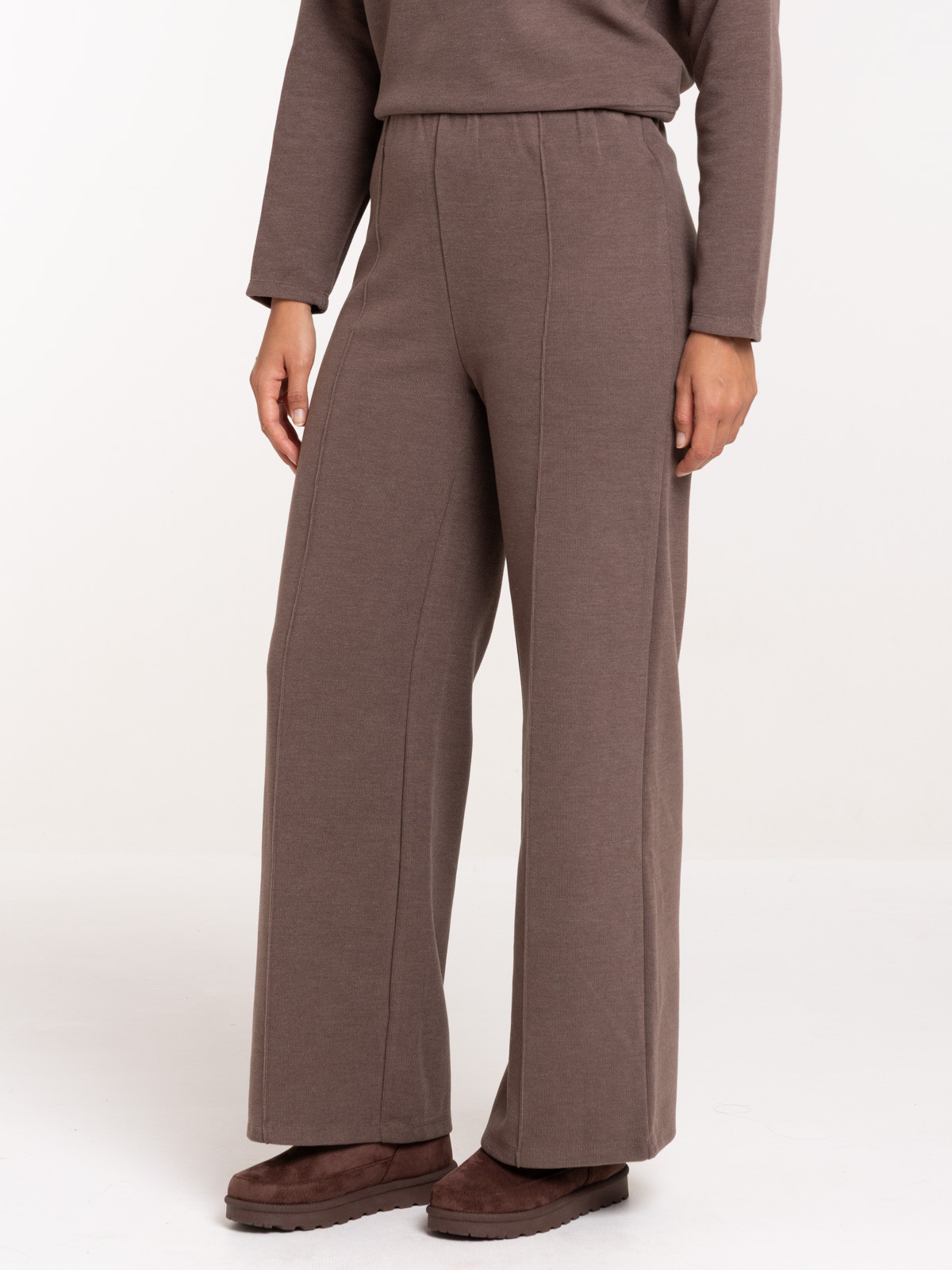Pantalon large marron femme Pantalon large marron femme