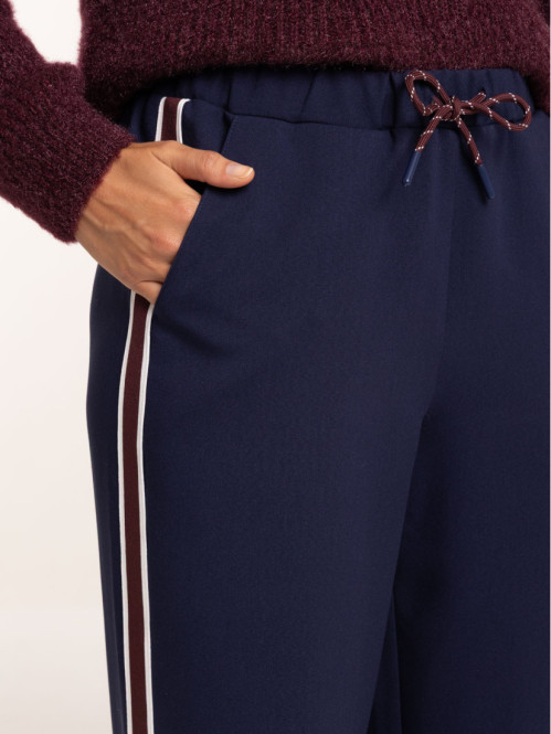 Pantalon large bandes...