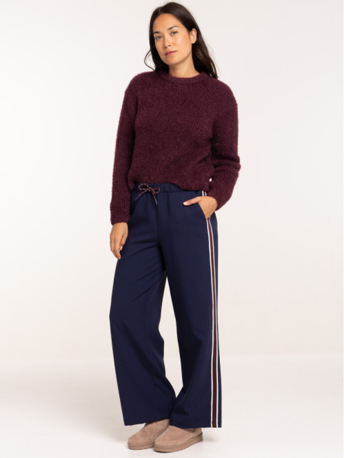 Pantalon large bandes...