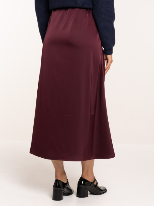 Jupe longue satin femme