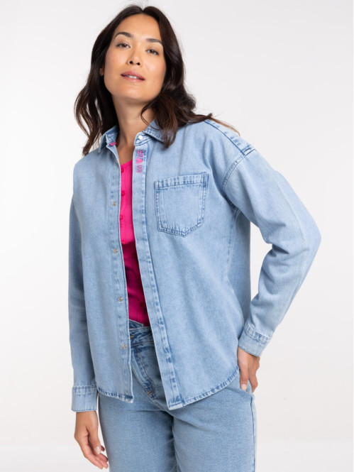 Chemise double stone brodée...