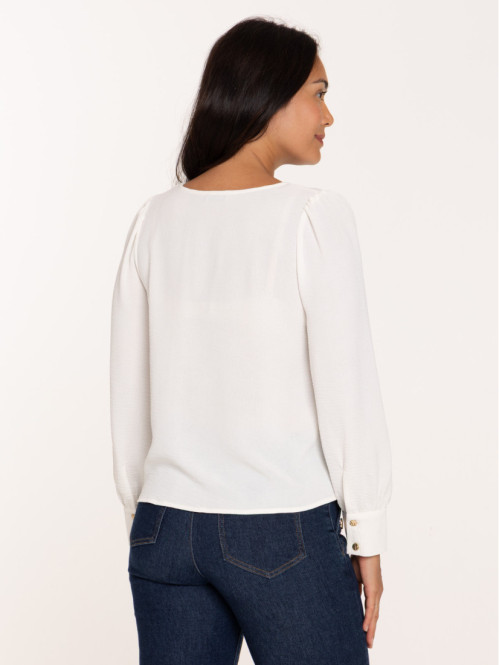 Blouse col V avec détail...