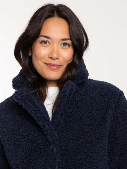 Manteau sherpa marine navy...