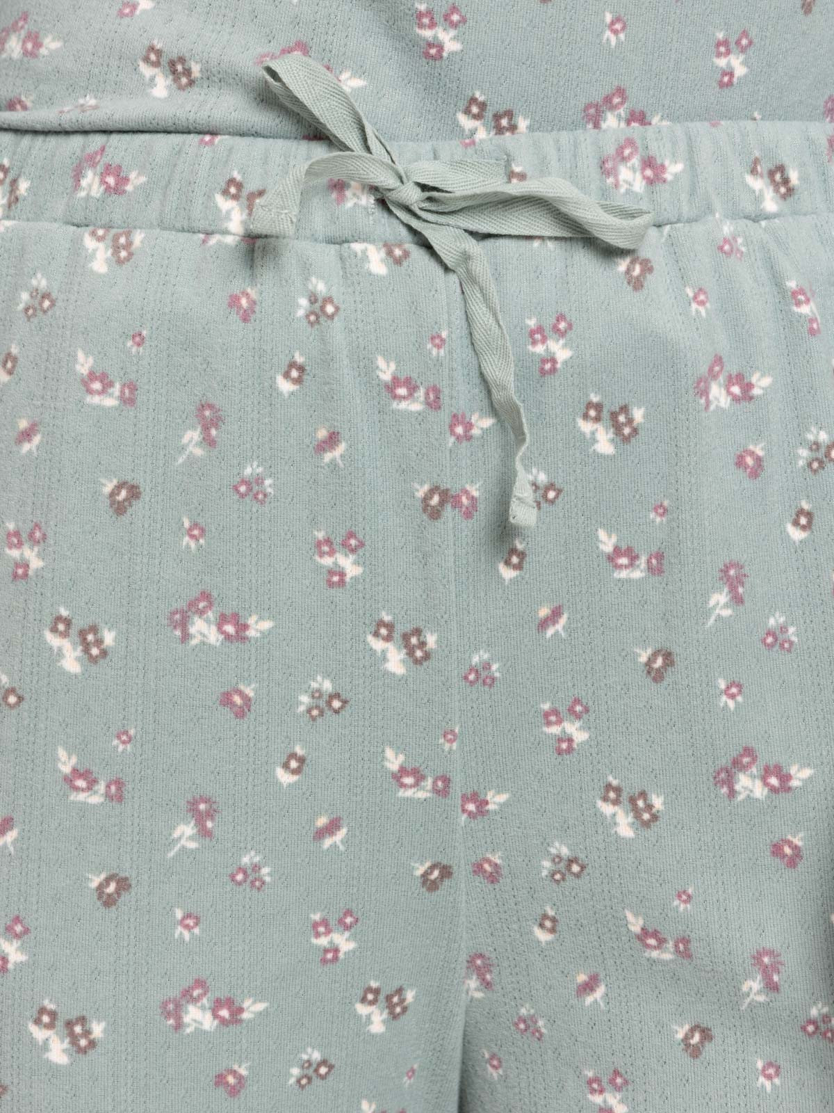 Pyjama fleuri velours femme