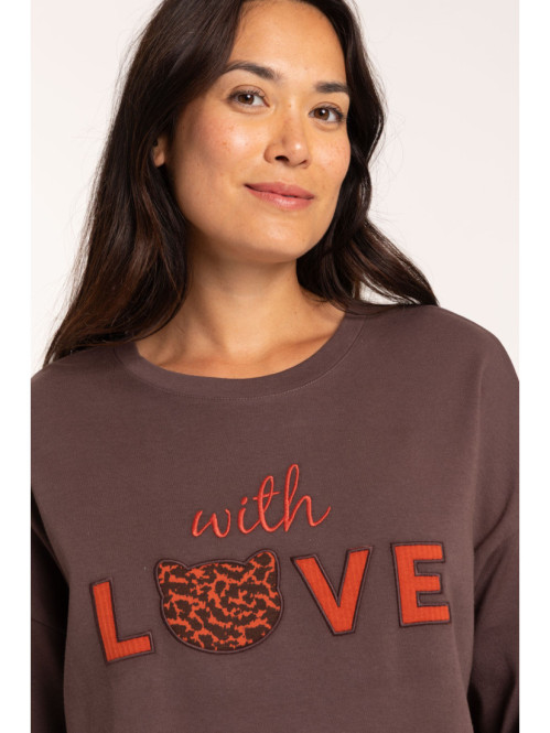 Haut de pyjama Love femme