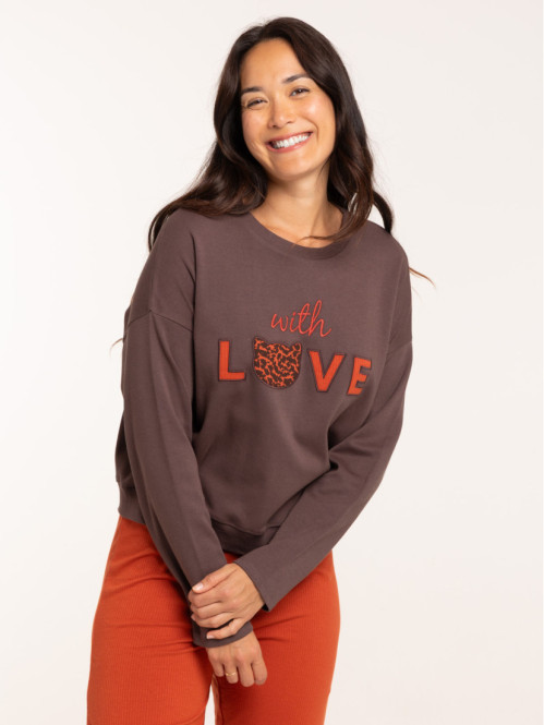Haut de pyjama Love femme