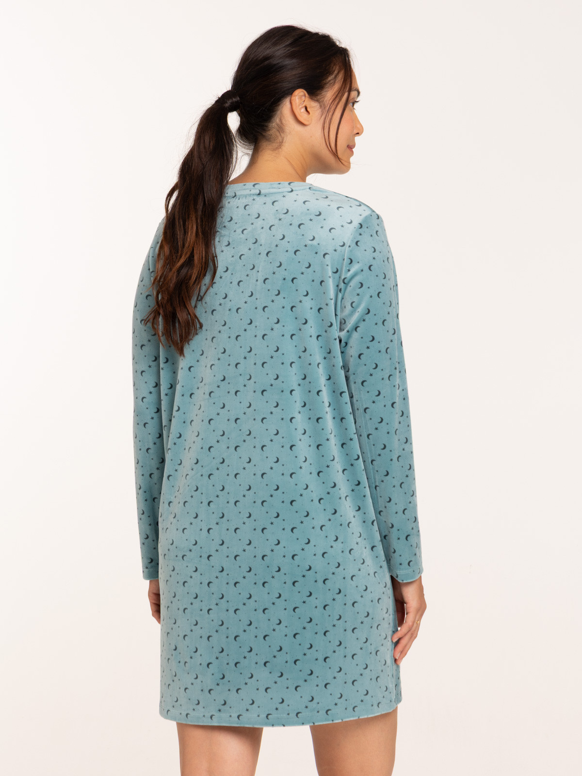 Chemise de nuit imprimée lune femme Chemise de nuit imprimée lune femme