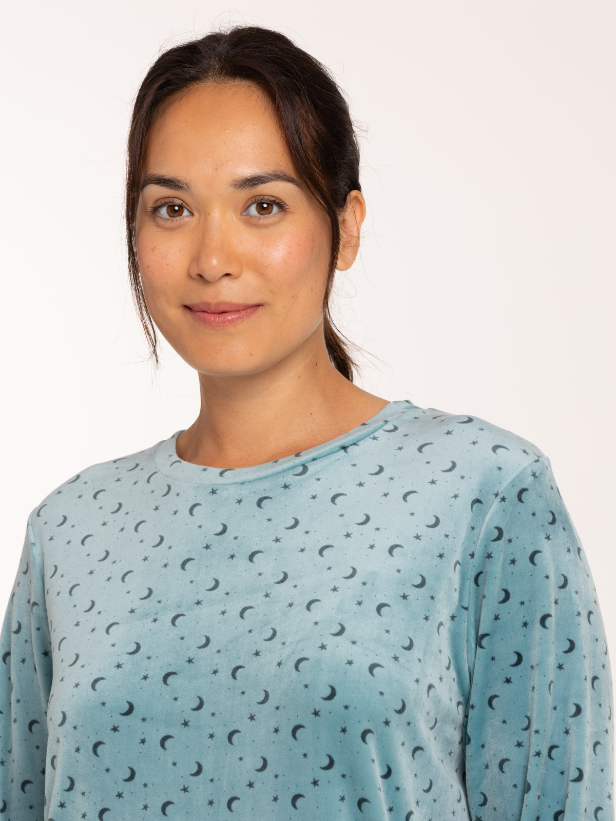 Chemise de nuit imprimée lune femme Chemise de nuit imprimée lune femme