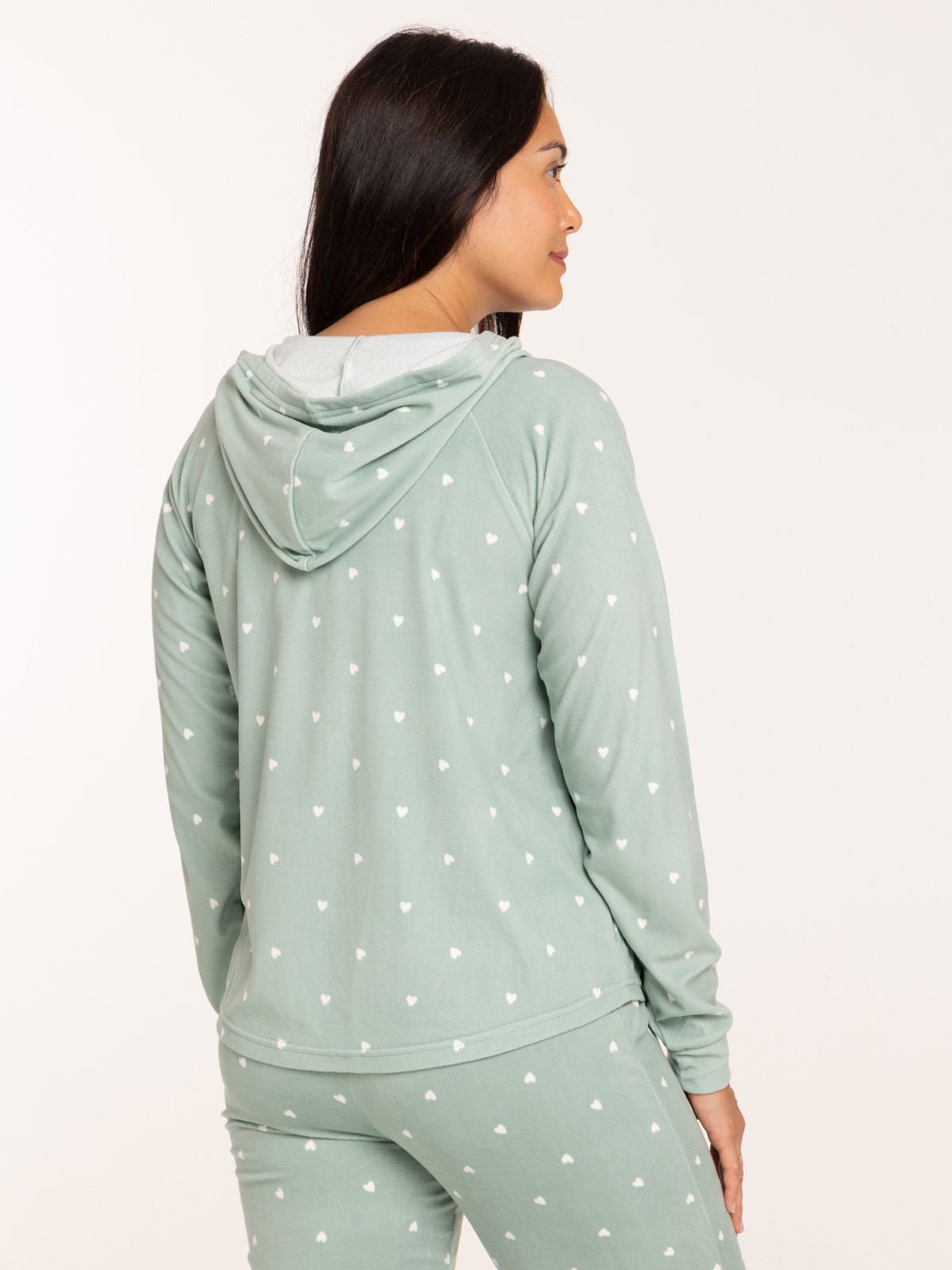 Sweat de nuit velours coeur femme Sweat de nuit velours coeur femme