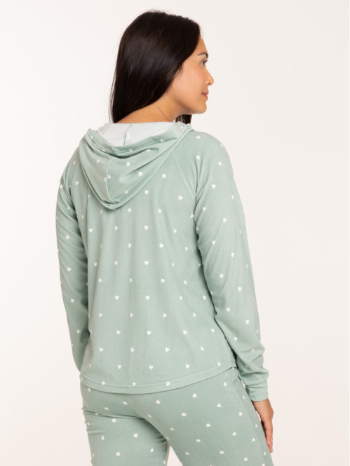 Sweat de nuit velours coeur...