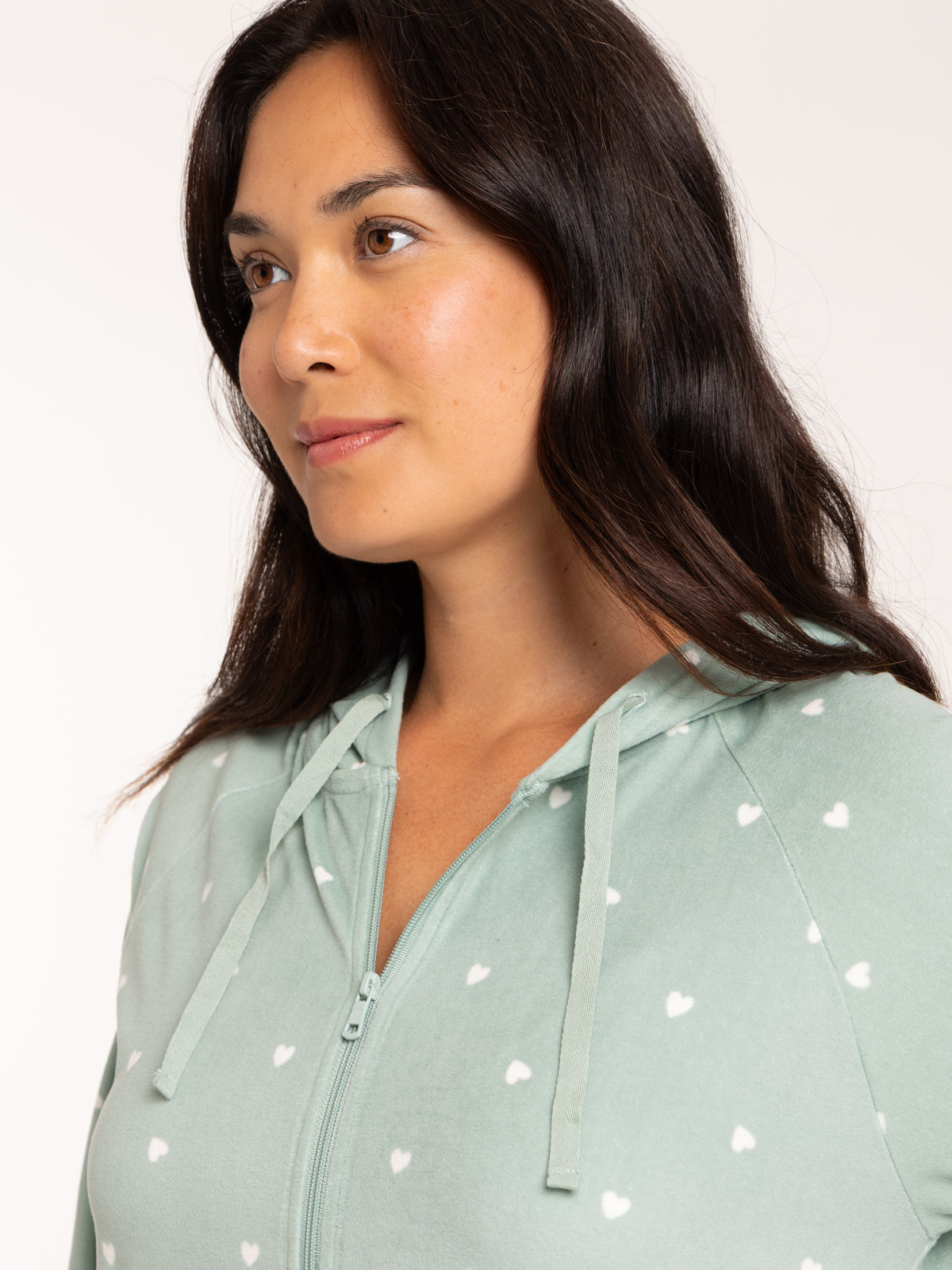 Sweat de nuit velours coeur femme Sweat de nuit velours coeur femme