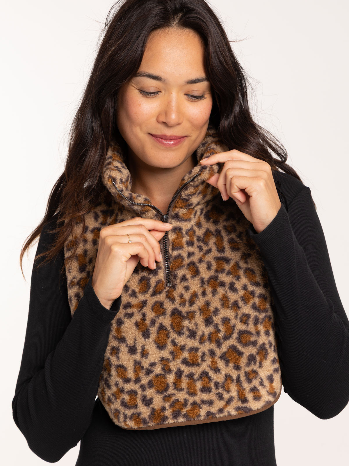 Snood plastron col montant léopard Snood plastron col montant léopard