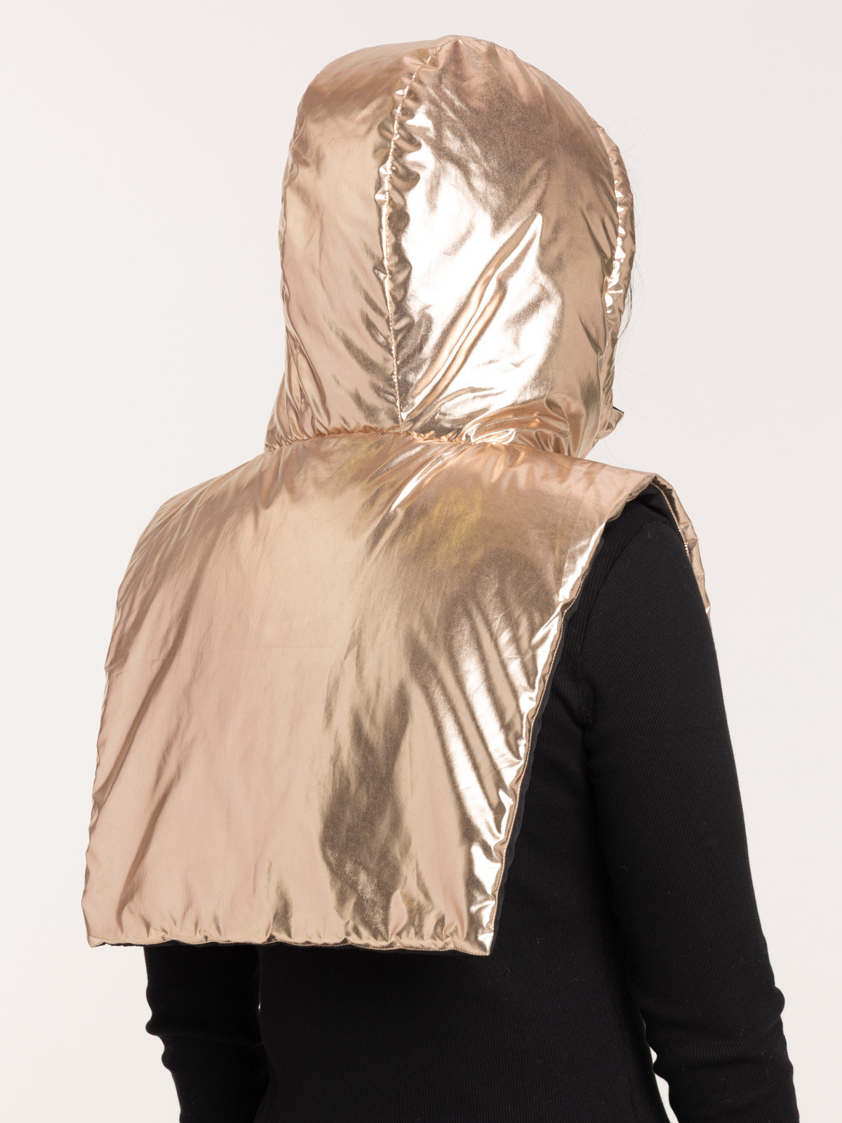 Plastron à capuche réversible femme