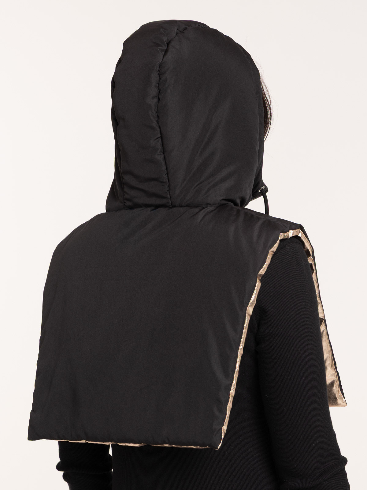Plastron à capuche réversible femme