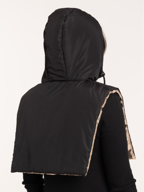 Plastron à capuche réversible femme