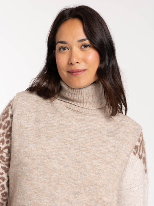 Écharpe pull col roulé femme