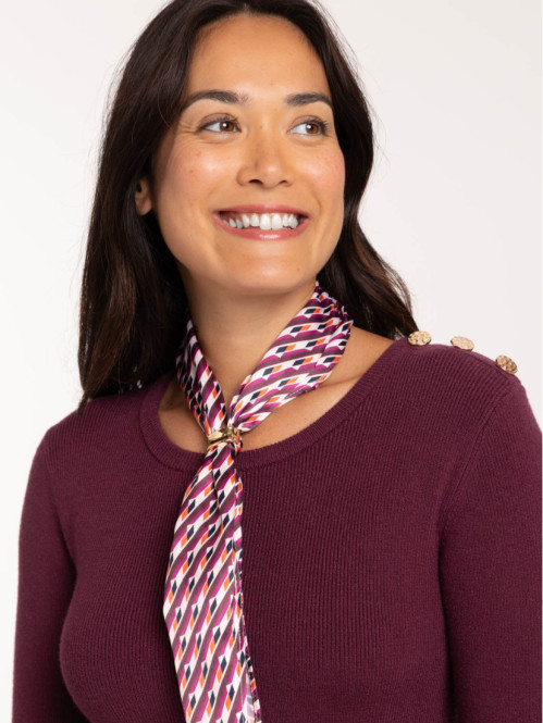 Foulard satiné imprimé avec...