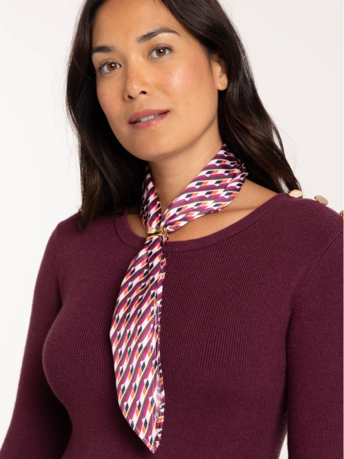 Foulard satiné imprimé avec...