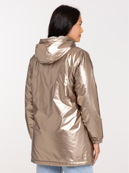 Parka effet métal femme