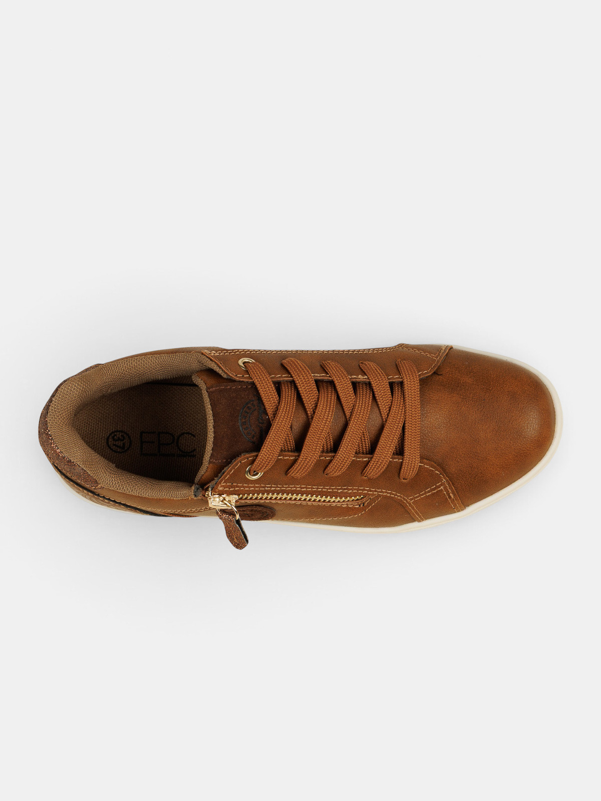 Baskets zippées marrons femme (36-41) Baskets zippées marrons femme (36-41)
