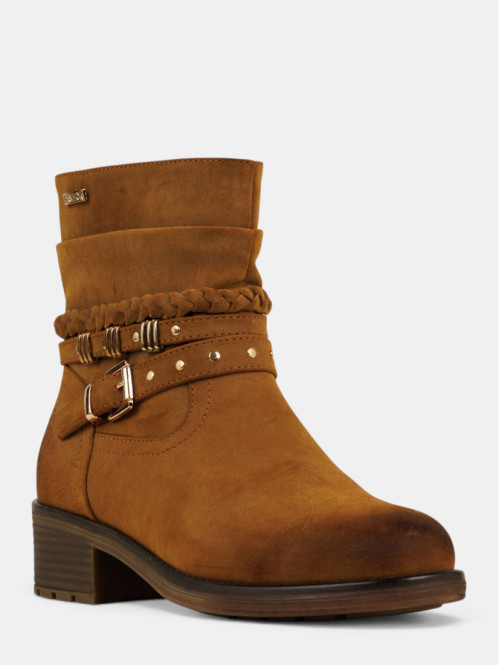 Bottines multibrides camel...