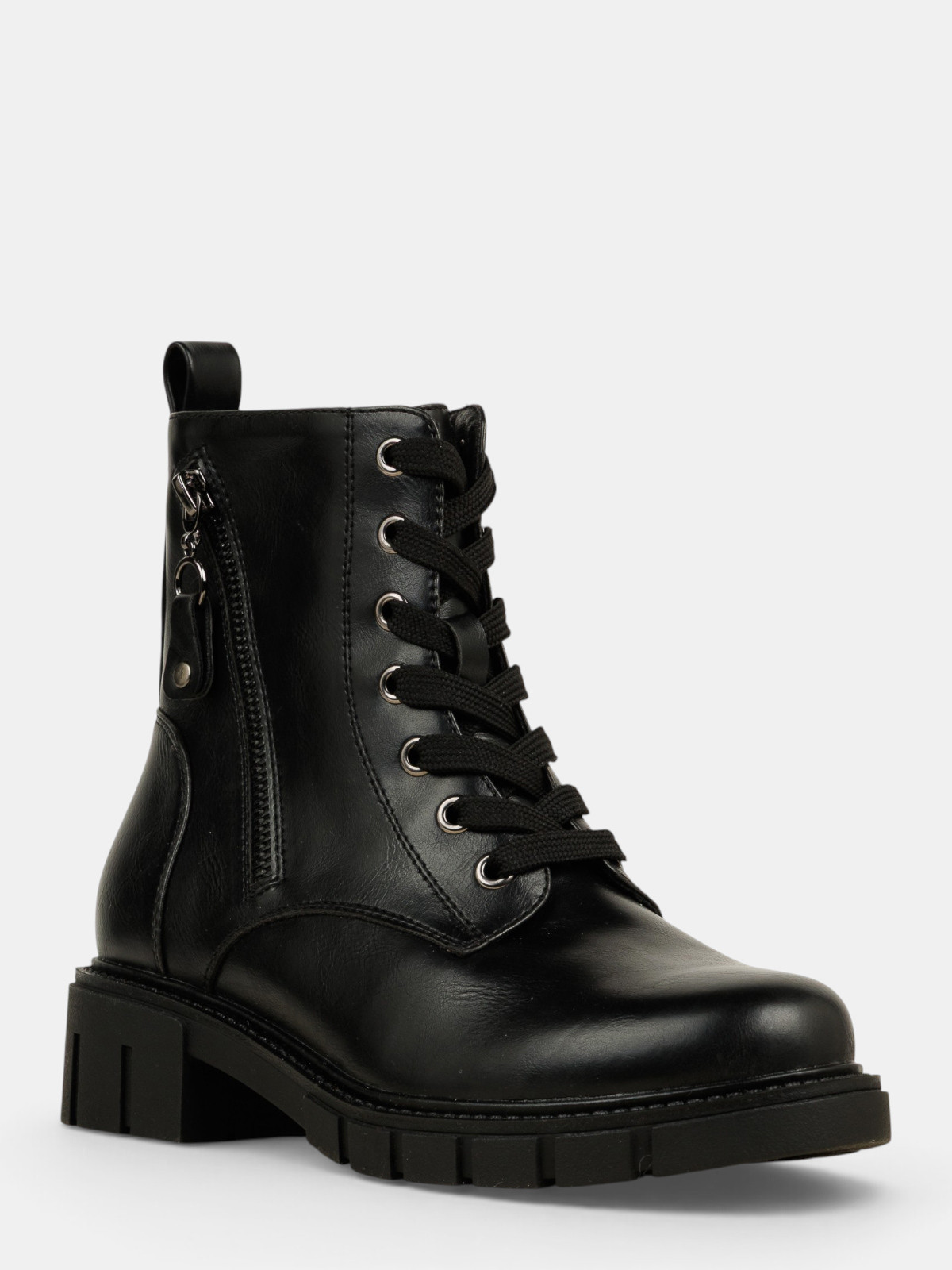 Bottines noires lacet zip femme (36-41)