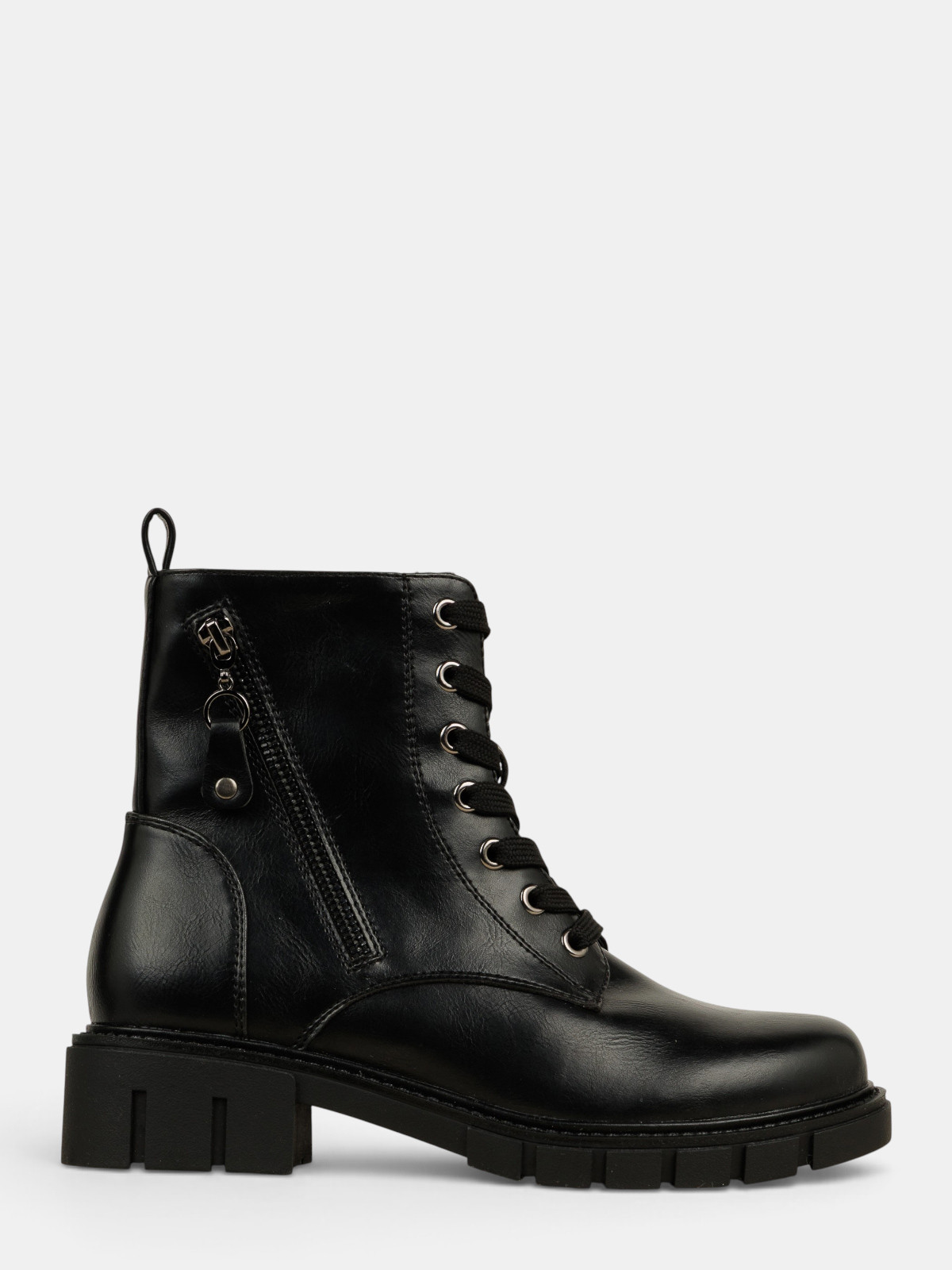 Bottines noires lacet zip femme (36-41)