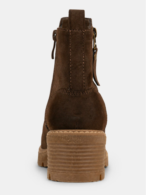 Bottines à talon marron...