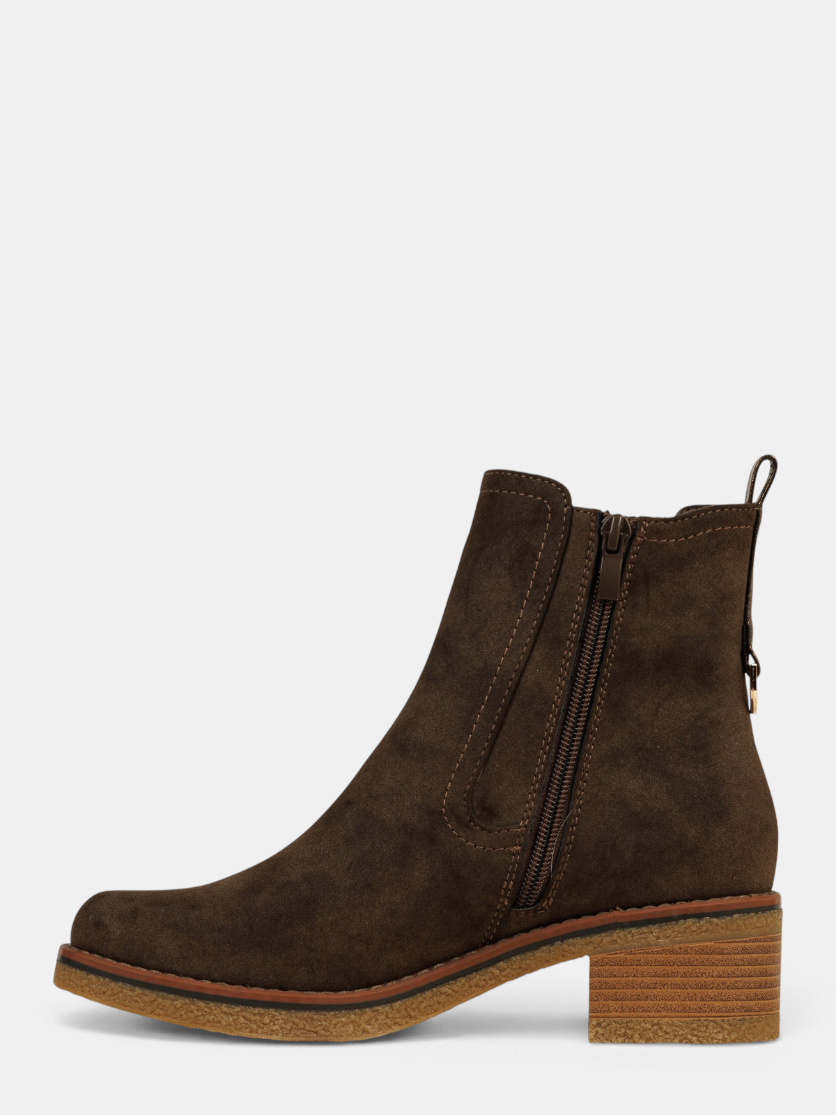 Bottines à talon café femme (36-41) Bottines à talon café femme (36-41)