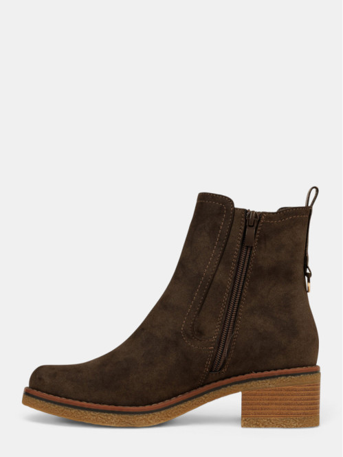Bottines à talon café femme...