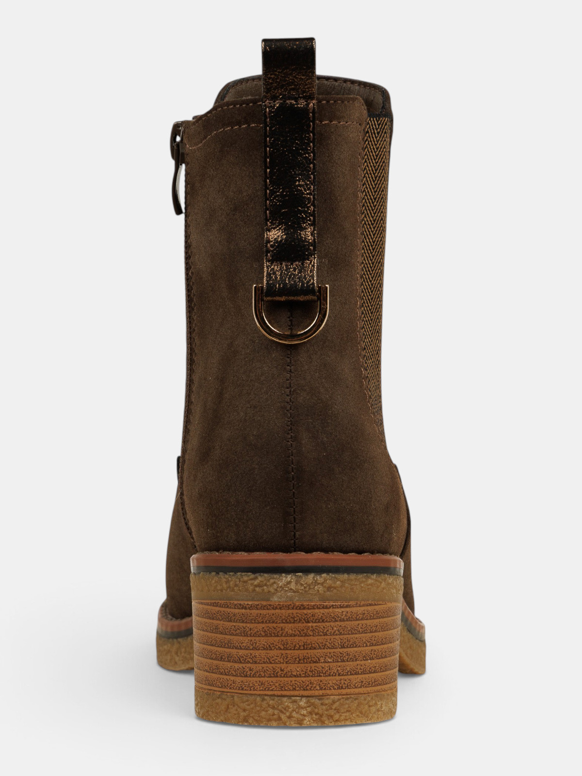 Bottines à talon café femme (36-41) Bottines à talon café femme (36-41)